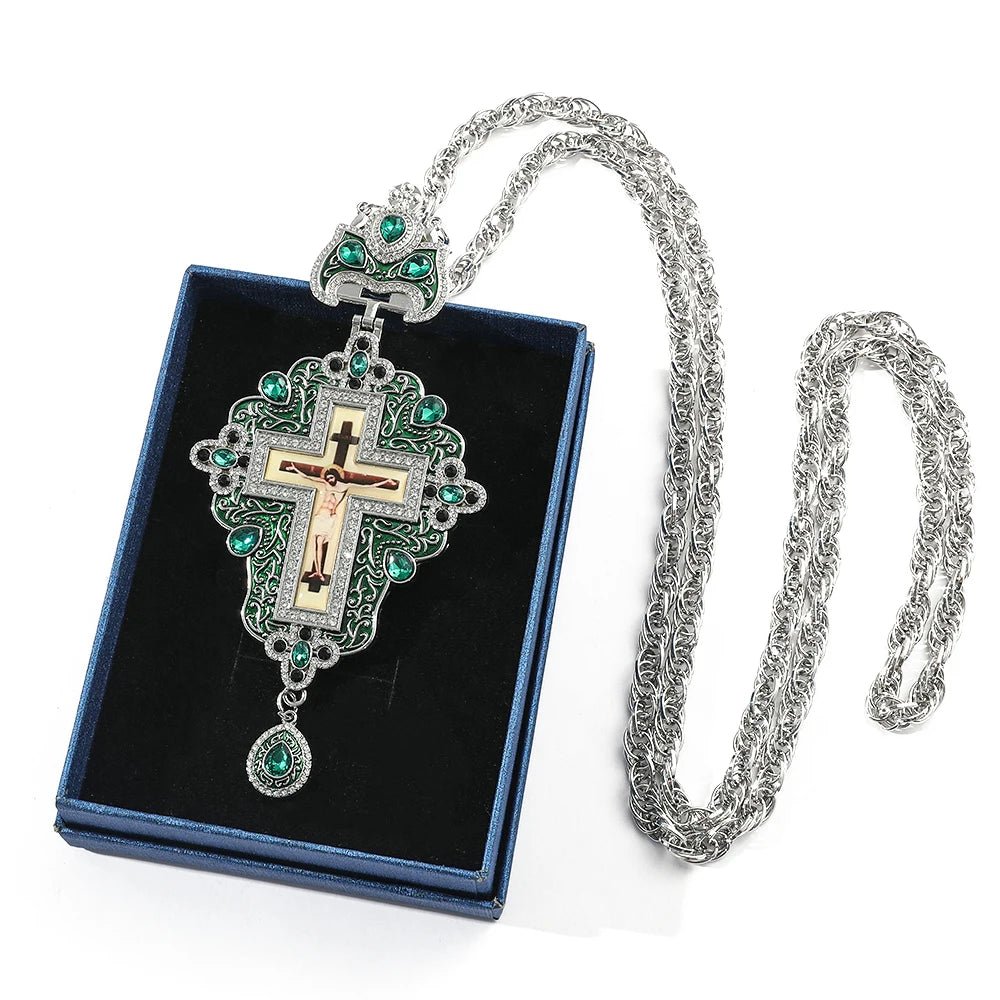 Europe and America Christian Religion Necklace Jesus Cross Pendant Long Chains Good Friday Religious Faith Jewelry God Gifts by Creative Vault Marketplace