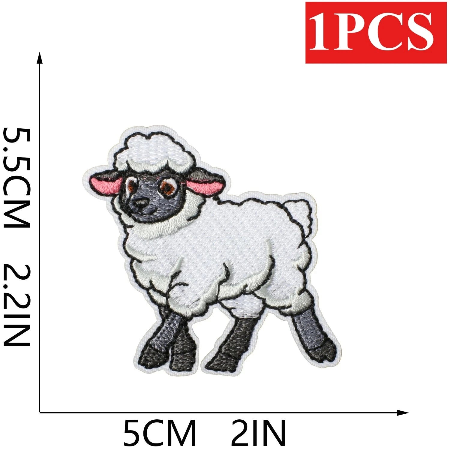Little Lamb Faith Iron-On Patch by Creative Vault Marketplace