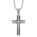 Religious Iced Out Bling Jesus Cross Pendant Stainless Steel Cubic Zirconia Christian Faith Necklace for Women Men Jewelry Gift by Creative Vault Marketplace