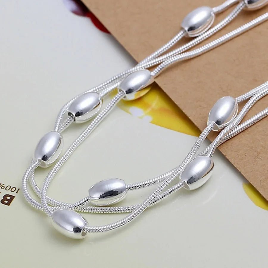 Fashion Design Product Beautiful 925 Sterling Silver Jewelry High Quality Bracelet Bead Chain Women Lady Wedding With by Creative Vault Marketplace