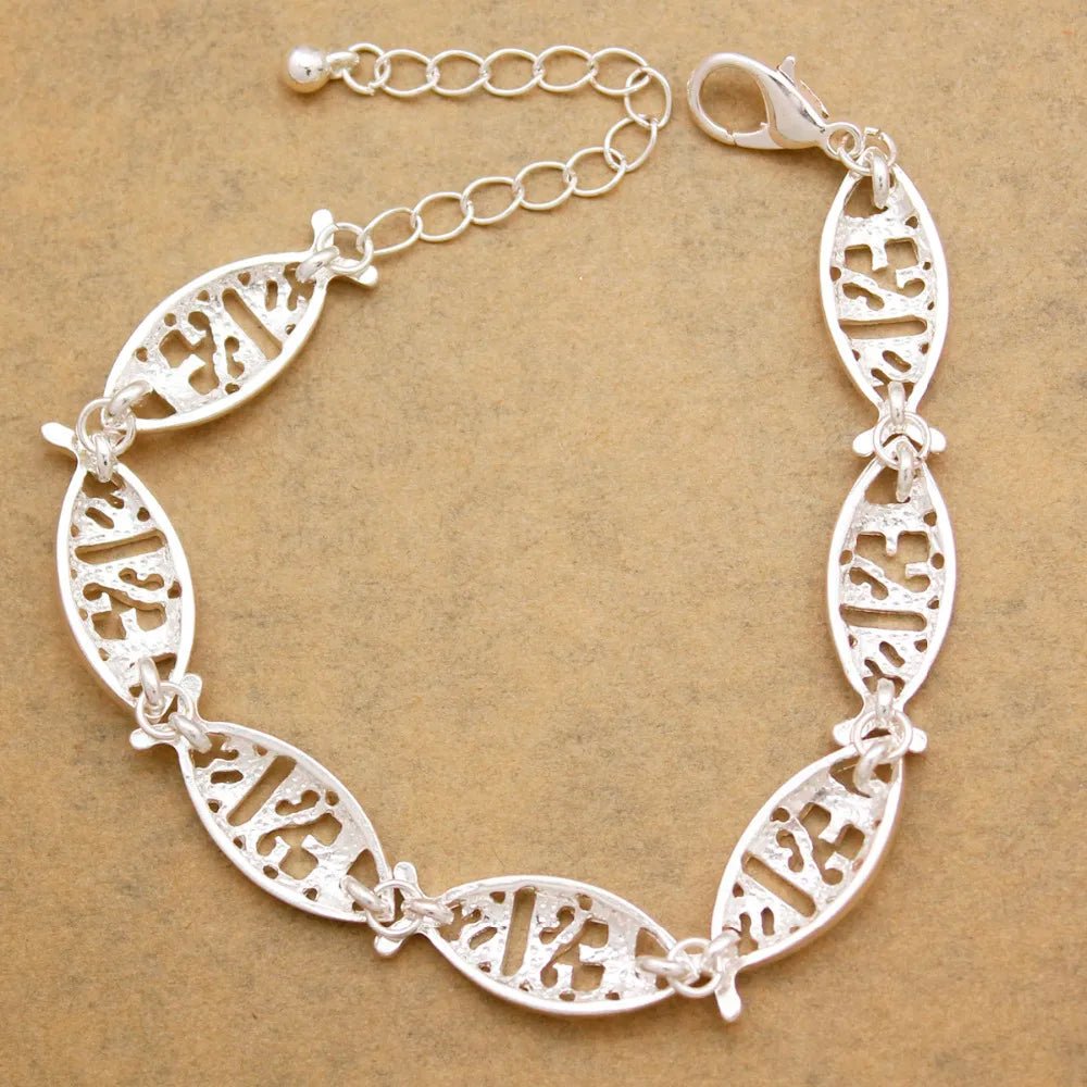 Religious Catholic Church Christian Jesus Fish Charm Bangle Chain Bracelets For Women Pulseira Masculina Gift Men Jewelry New by Creative Vault Marketplace