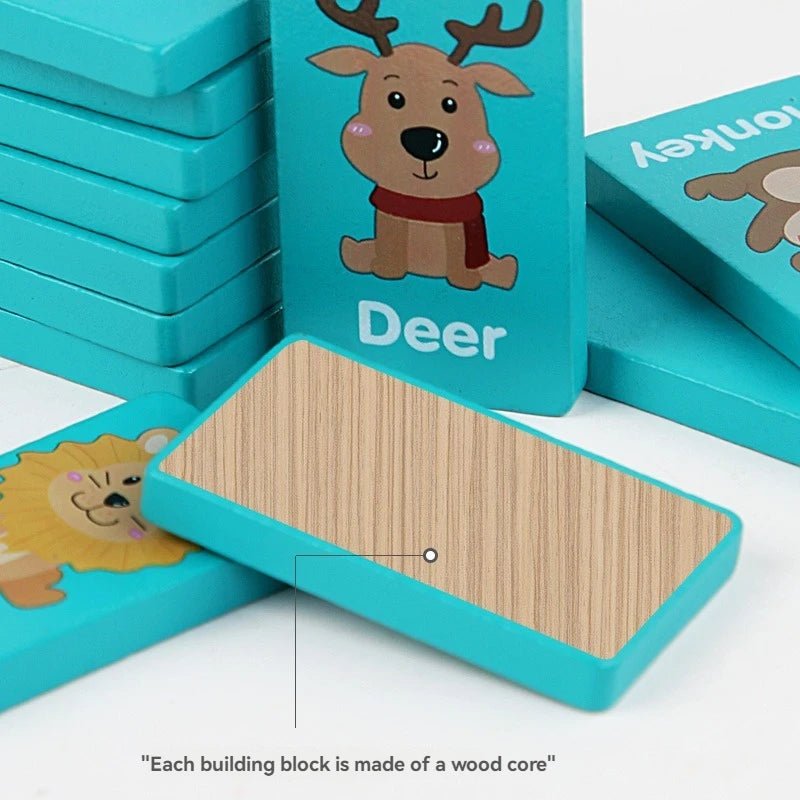Children Hand Scratch Wooden Puzzle Toy Board Baby Cartoon Montessori Early Education Farm Fruit Cognitive Matching Mahjong Toy by Creative Vault Marketplace
