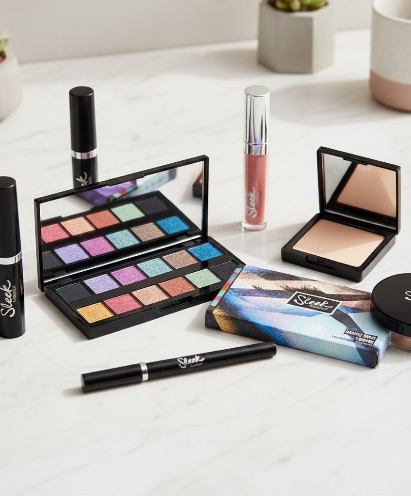 Creative Vault Marketplace Sleek MakeUP i-Divine eyeshadow palette with metallic and matte shades on a white surface