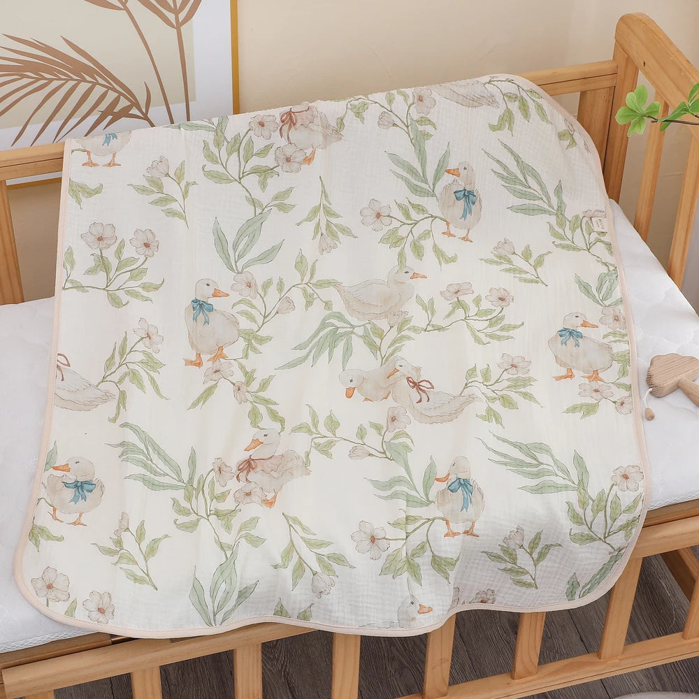 Newborn baby bath towel pure cotton gauze bath towel Class A soft children's blanket absorbent newborn baby blanket by Creative Vault Marketplace