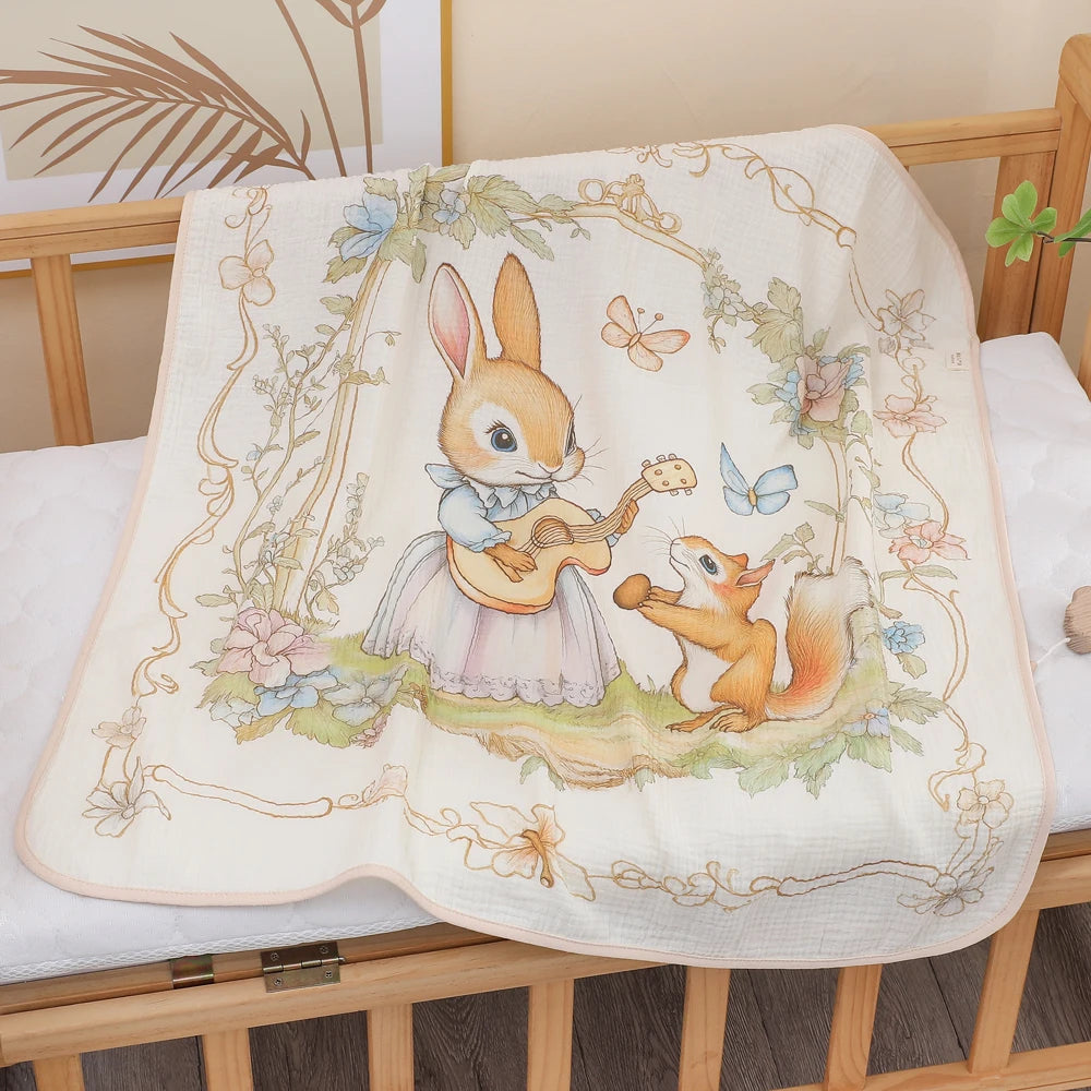 Newborn baby bath towel pure cotton gauze bath towel Class A soft children's blanket absorbent newborn baby blanket by Creative Vault Marketplace