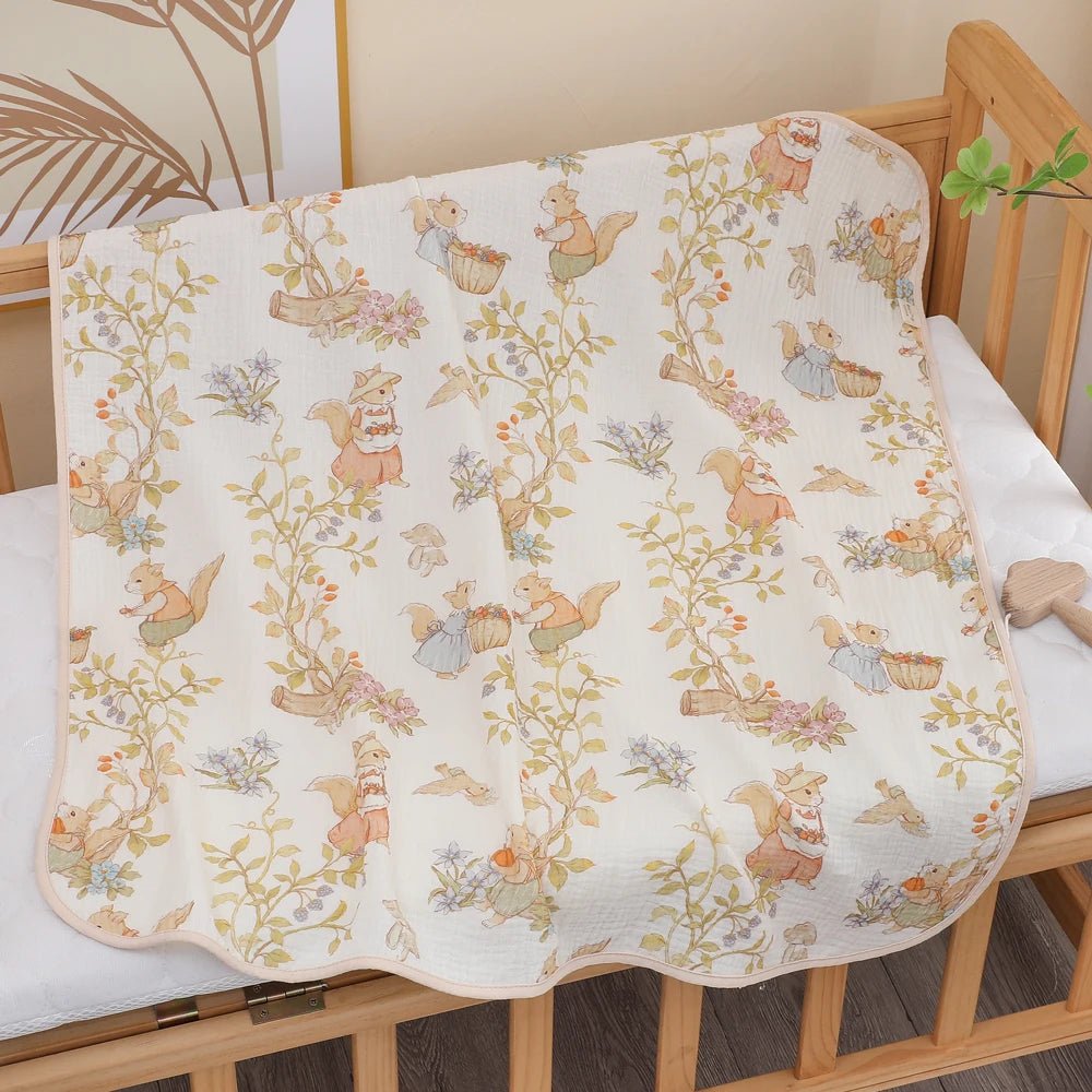 Newborn baby bath towel pure cotton gauze bath towel Class A soft children's blanket absorbent newborn baby blanket by Creative Vault Marketplace