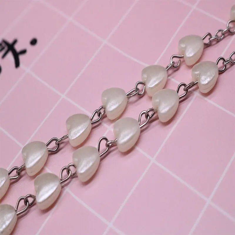 Faith Cross Pearl Bead Necklace by Creative Vault Marketplace