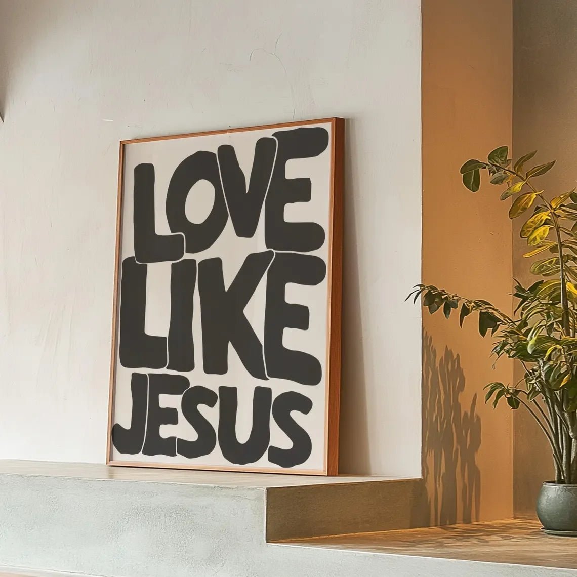 Modern Christian Wall Decor, Love Like Jesus Christian Poster Retro Christian Wall Art, Christian Gifts Digital Art, Printable by Creative Vault Marketplace