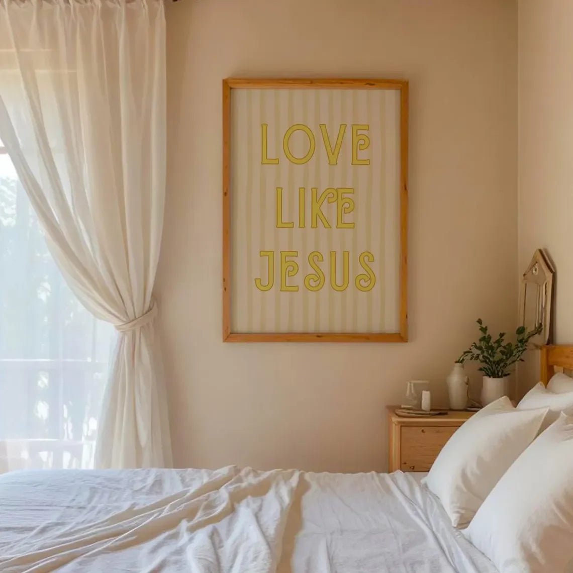 Modern Christian Wall Decor, Love Like Jesus Christian Poster Retro Christian Wall Art, Christian Gifts Digital Art, Printable by Creative Vault Marketplace