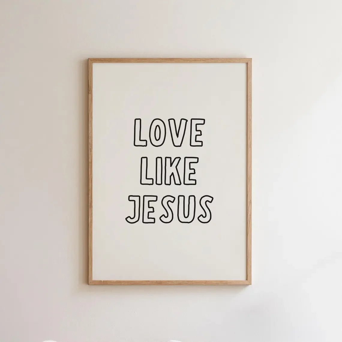 Modern Christian Wall Decor, Love Like Jesus Christian Poster Retro Christian Wall Art, Christian Gifts Digital Art, Printable by Creative Vault Marketplace