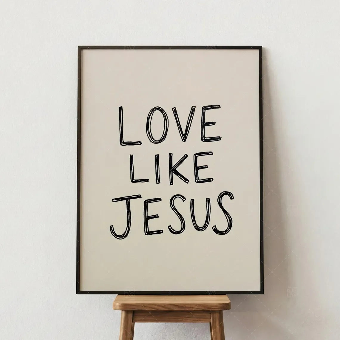 Modern Christian Wall Decor, Love Like Jesus Christian Poster Retro Christian Wall Art, Christian Gifts Digital Art, Printable by Creative Vault Marketplace