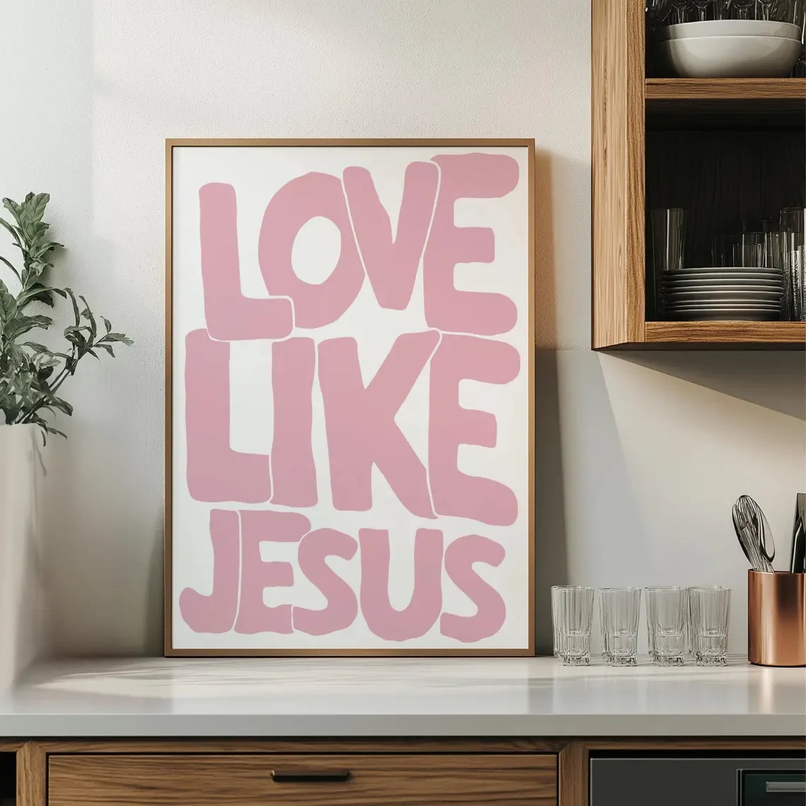 Modern Christian Wall Decor, Love Like Jesus Christian Poster Retro Christian Wall Art, Christian Gifts Digital Art, Printable by Creative Vault Marketplace