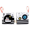 Newborn Soft Cloth Books Black and White Book Books 0-36 Months Early Learning Educational Toys by Creative Vault Marketplace