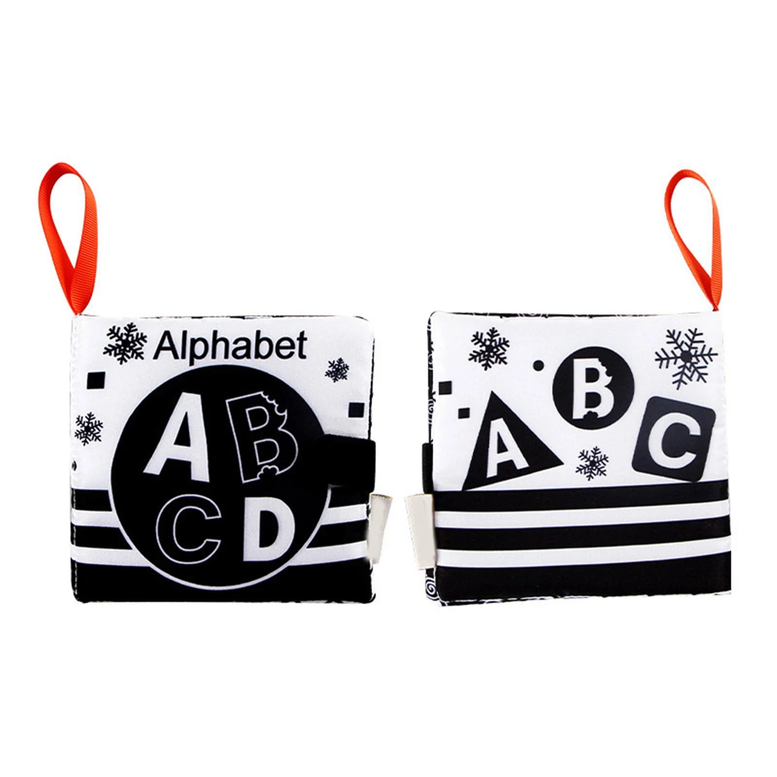 Newborn Soft Cloth Books Black and White Book Books 0-36 Months Early Learning Educational Toys by Creative Vault Marketplace