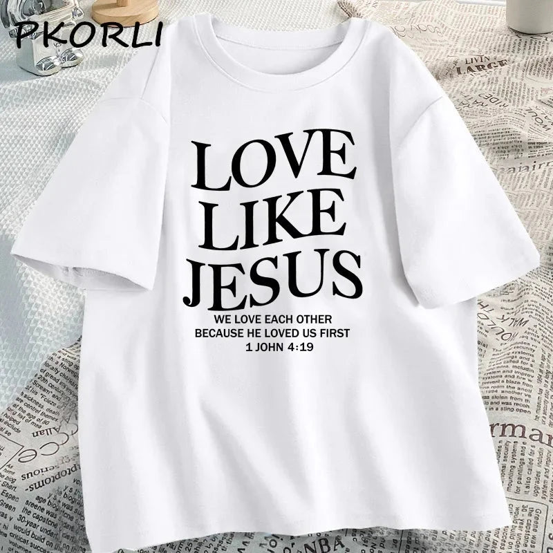 Inspire with Our 'Love Like Jesus' Christian Faith T-shirt - Casual Comfort for Every Occasion by Creative Vault Marketplace