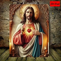 Jesus Wall Art Metal Print - Religious Scripture Picture Pre-Framed Christian Decor for Home, Church, Office Holiday Gift by Creative Vault Marketplace