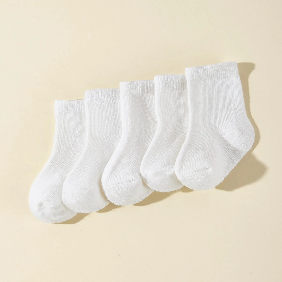5 Pairs/Set 2025 New Born Baby Children Cotton Socks Fashion White For 0-2 Years Kids Baby Girl Boy Socks by Creative Vault Marketplace