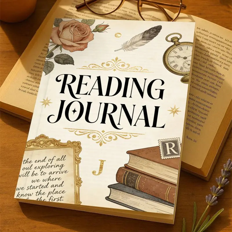 A5 Reading Journal, Daily Book Planner (170 Pages), 52 Book Review Templates, Quote Journal - Perfect Gift for Book Lovers by Creative Vault Marketplace