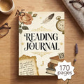 A5 Reading Journal, Daily Book Planner (170 Pages), 52 Book Review Templates, Quote Journal - Perfect Gift for Book Lovers by Creative Vault Marketplace