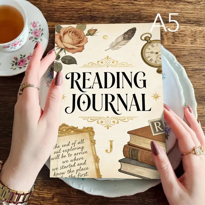 A5 Reading Journal, Daily Book Planner (170 Pages), 52 Book Review Templates, Quote Journal - Perfect Gift for Book Lovers by Creative Vault Marketplace