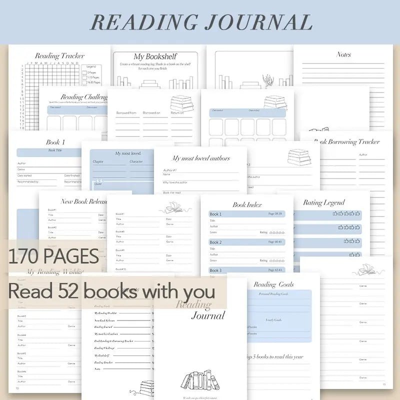 A5 Reading Journal for Book Lovers, Reading Journal Log, for Reading Notes & Review, Perfect Gift for Reading Lovers by Creative Vault Marketplace