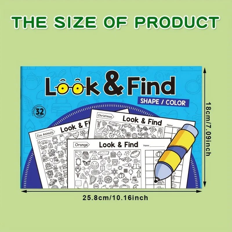 Children's Search for Items Game, Enhance Visual Perception, Fun Coloring Book, Focus and Attention, Handwriting Exercise Book by Creative Vault Marketplace