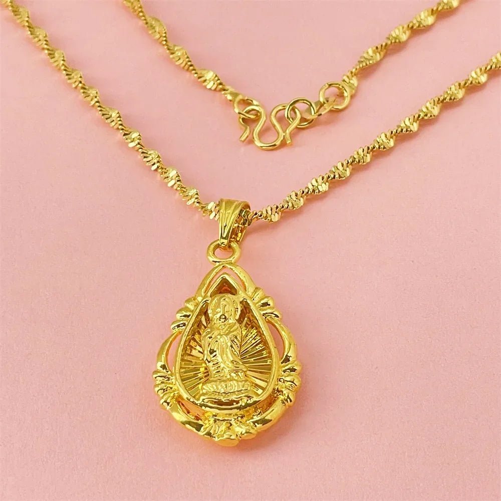Luxury 925 Sterling Silver Gold Plated Religious Creed Necklace for Women Men Jewelry by Creative Vault Marketplace