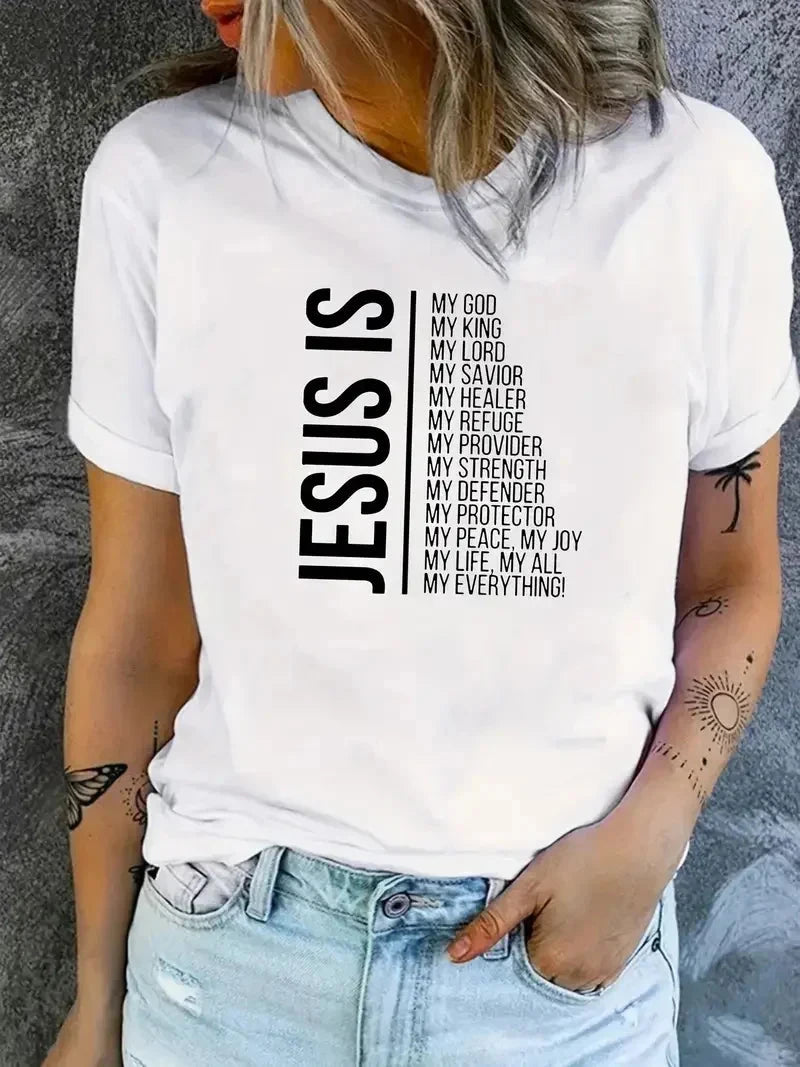 Inspiring Faith Graphic T-Shirt for Women – Casual Summer Top by Creative Vault Marketplace