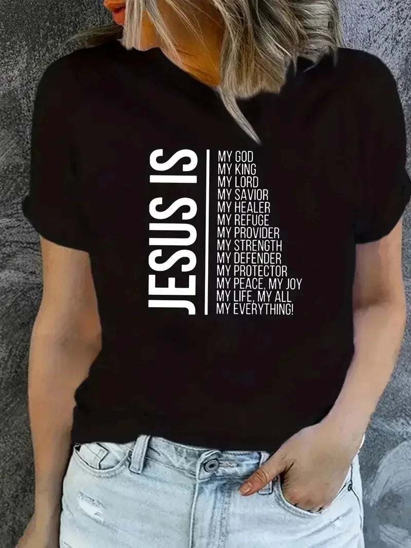 Inspiring Faith Graphic T-Shirt for Women – Casual Summer Top by Creative Vault Marketplace