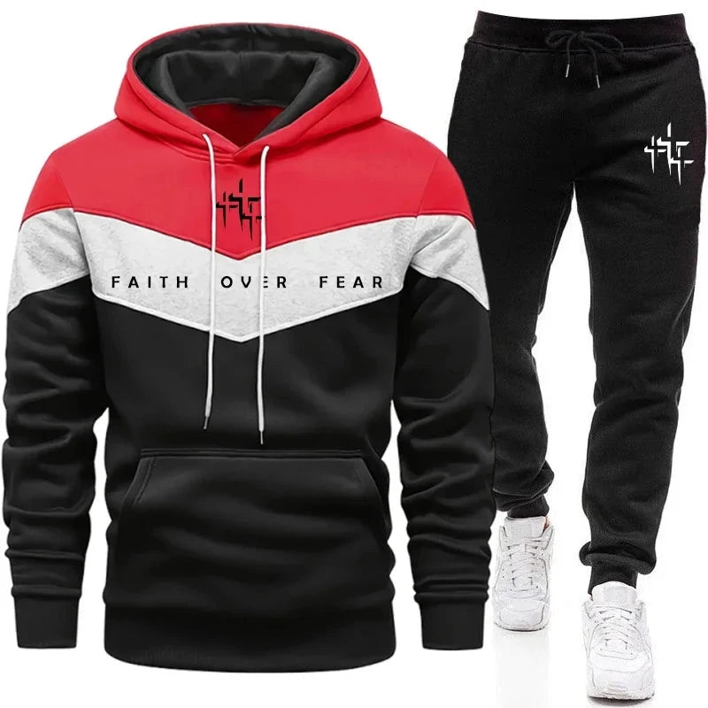 Men's Tracksuit Hooded Sweatshirt - Elevate Your Casual Style with Comfort and Confidence by Creative Vault Marketplace