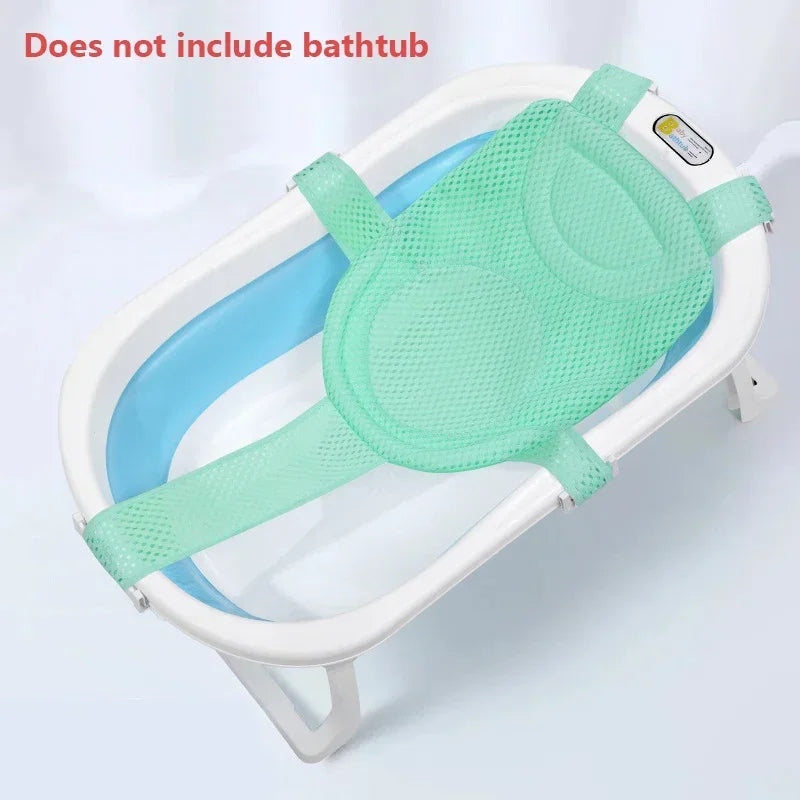 Baby Bath Net Mat Children Newborn Adjustable Bathtub Pillow Seat Cushion Cross-shaped Anti-slip Bathtub Shower Cradle Bed Seat by Creative Vault Marketplace
