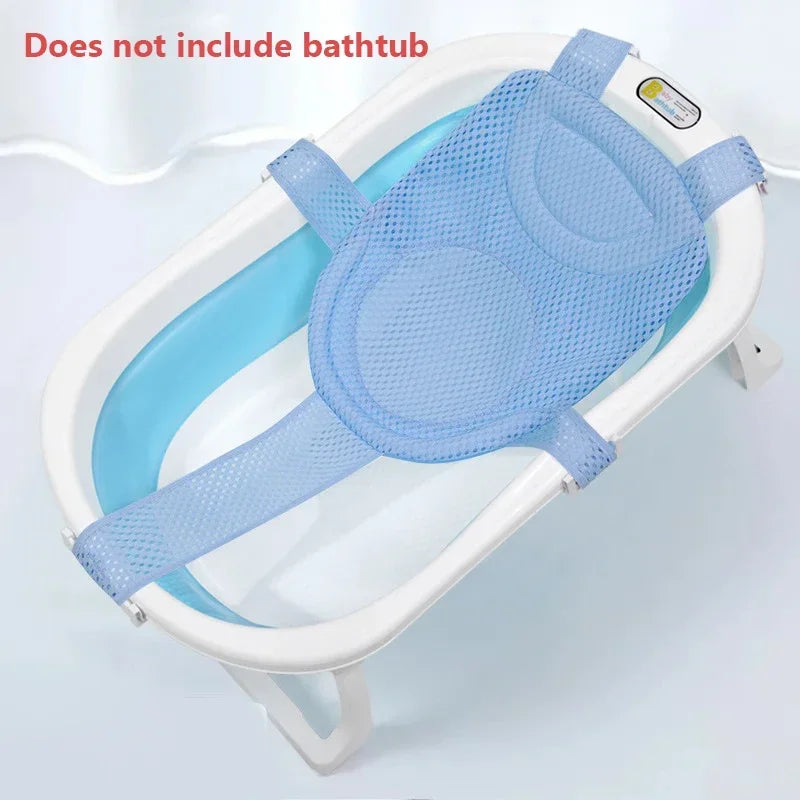 Baby Bath Net Mat Children Newborn Adjustable Bathtub Pillow Seat Cushion Cross-shaped Anti-slip Bathtub Shower Cradle Bed Seat by Creative Vault Marketplace