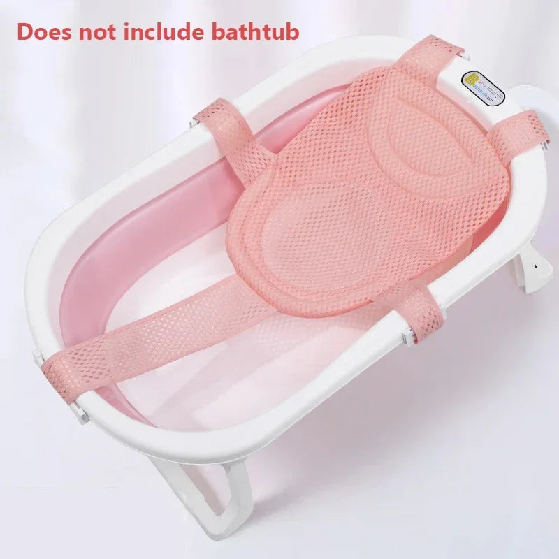 Baby Bath Net Mat Children Newborn Adjustable Bathtub Pillow Seat Cushion Cross-shaped Anti-slip Bathtub Shower Cradle Bed Seat by Creative Vault Marketplace
