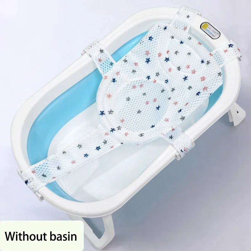 Baby Bath Net Mat Children Newborn Adjustable Bathtub Pillow Seat Cushion Cross-shaped Anti-slip Bathtub Shower Cradle Bed Seat by Creative Vault Marketplace