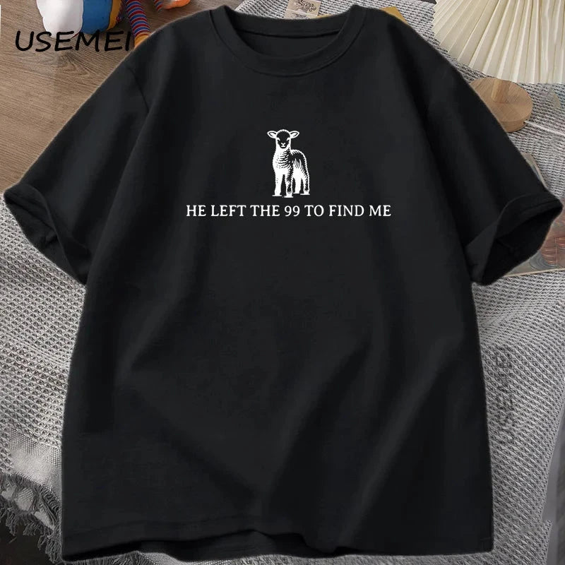 Christian Faith Graphic T-Shirt - He Left The 99 Design for Everyday Comfort and Inspiration by Creative Vault Marketplace