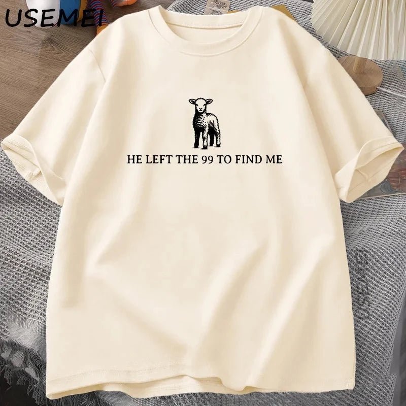 Christian Faith Graphic T-Shirt - He Left The 99 Design for Everyday Comfort and Inspiration by Creative Vault Marketplace
