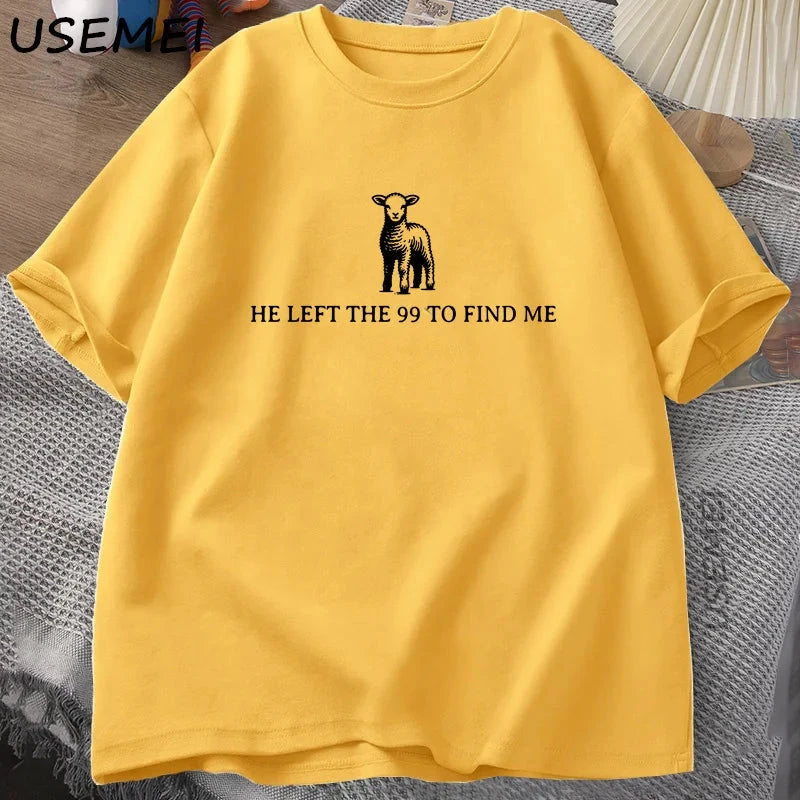 Christian Faith Graphic T-Shirt - He Left The 99 Design for Everyday Comfort and Inspiration by Creative Vault Marketplace