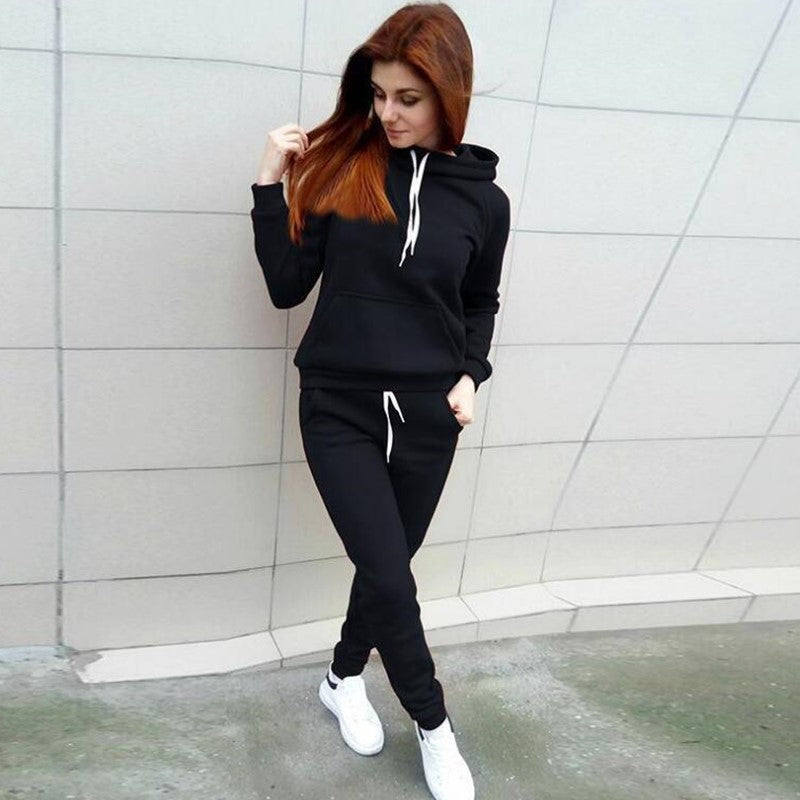 Elevate Your Everyday Look with Our Women's Casual Hooded Sweater Set by Creative Vault Marketplace