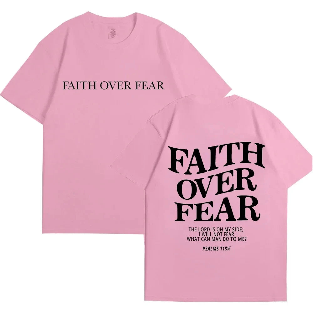 Faith Over Fear Christian Women T-Shirts – Uplift Your Style with Inspiring Fashion by Creative Vault Marketplace