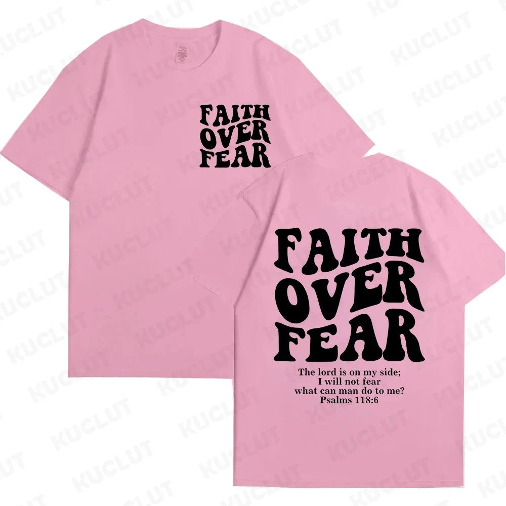 Faith Over Fear Christian Women T-Shirts – Uplift Your Style with Inspiring Fashion by Creative Vault Marketplace