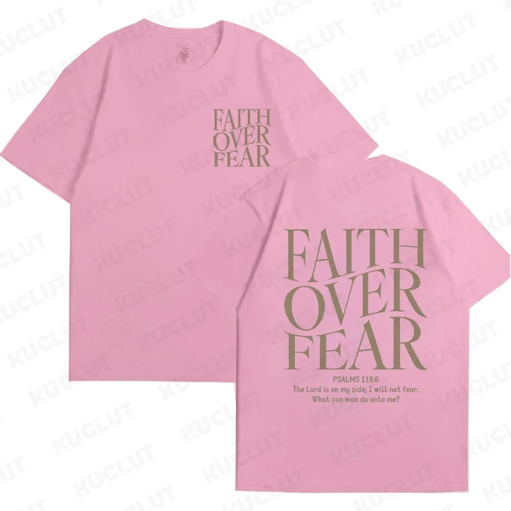 Faith Over Fear Christian Women T-Shirts – Uplift Your Style with Inspiring Fashion by Creative Vault Marketplace