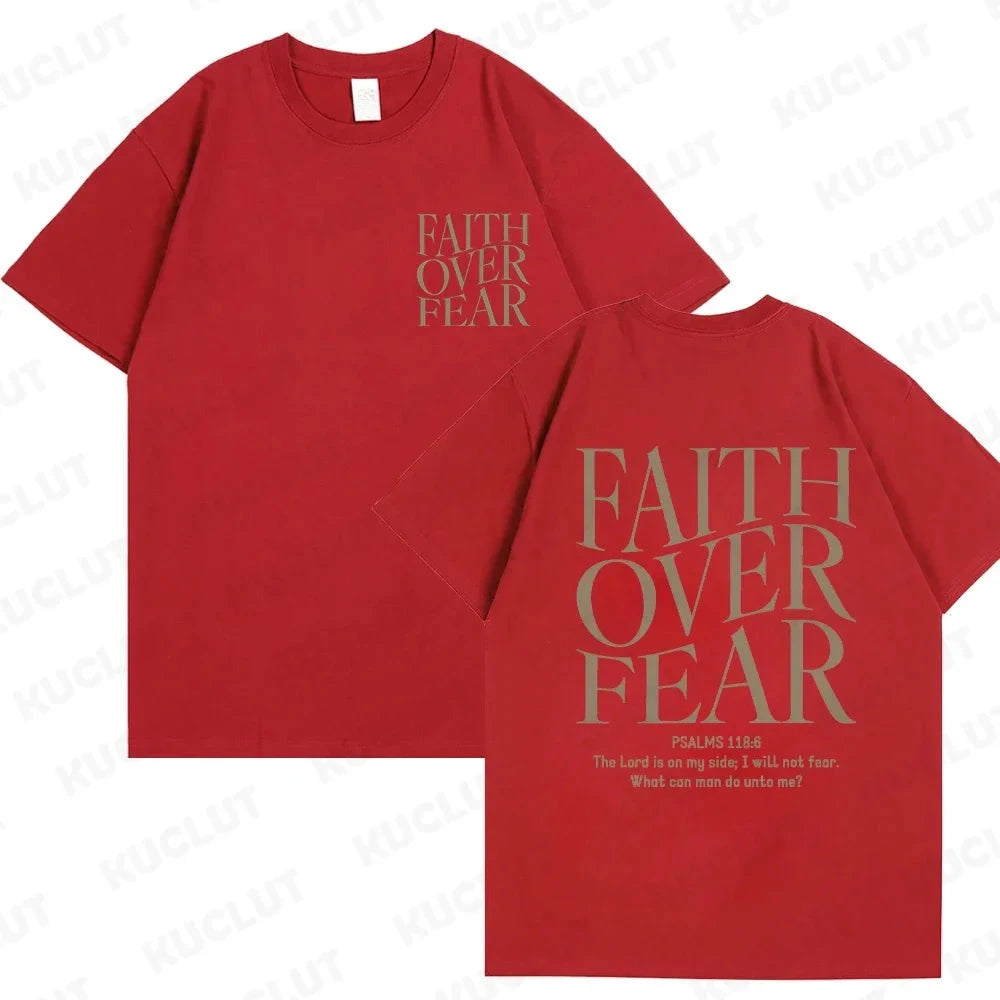 Faith Over Fear Christian Women T-Shirts – Uplift Your Style with Inspiring Fashion by Creative Vault Marketplace