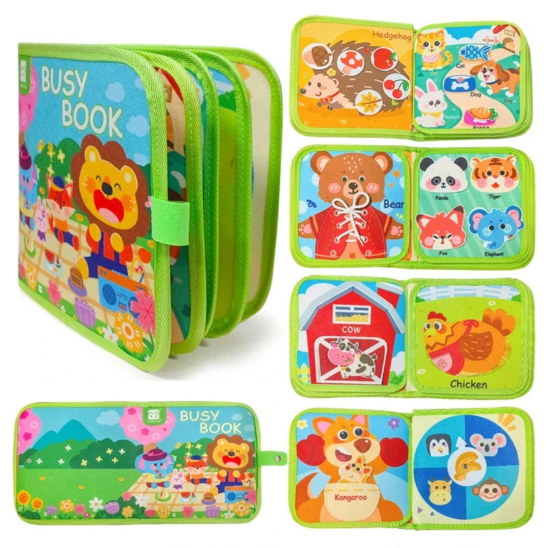 Felt Cloth Book Busy Books Children's Cognitive Educational Enlightenment Unbreakable Felt Books DIY Farm Stories Toy by Creative Vault Marketplace