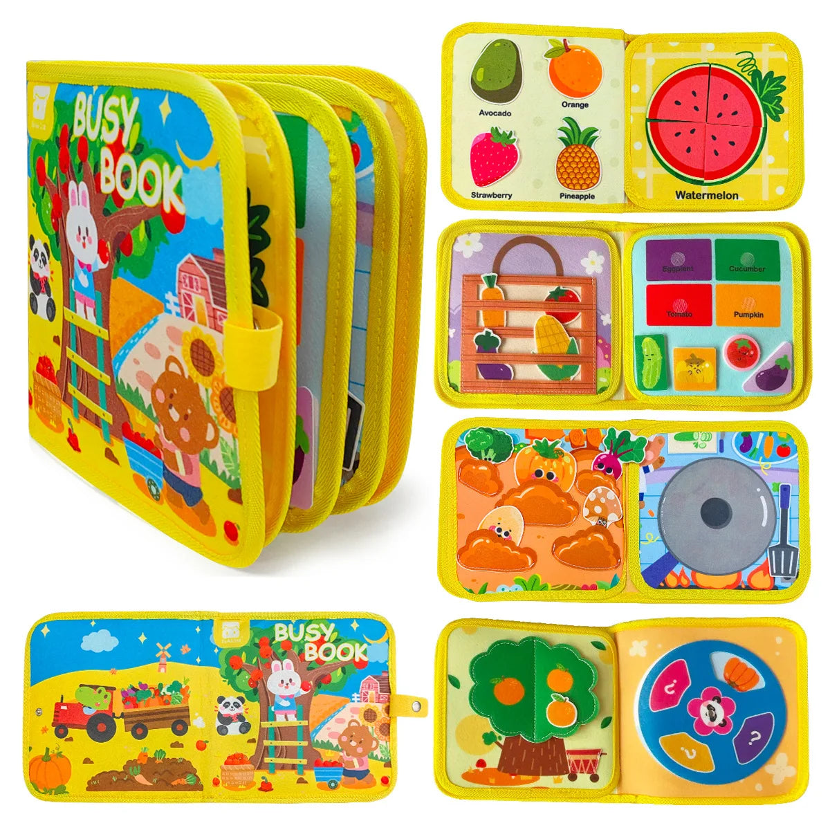 Felt Cloth Book Busy Books Children's Cognitive Educational Enlightenment Unbreakable Felt Books DIY Farm Stories Toy by Creative Vault Marketplace