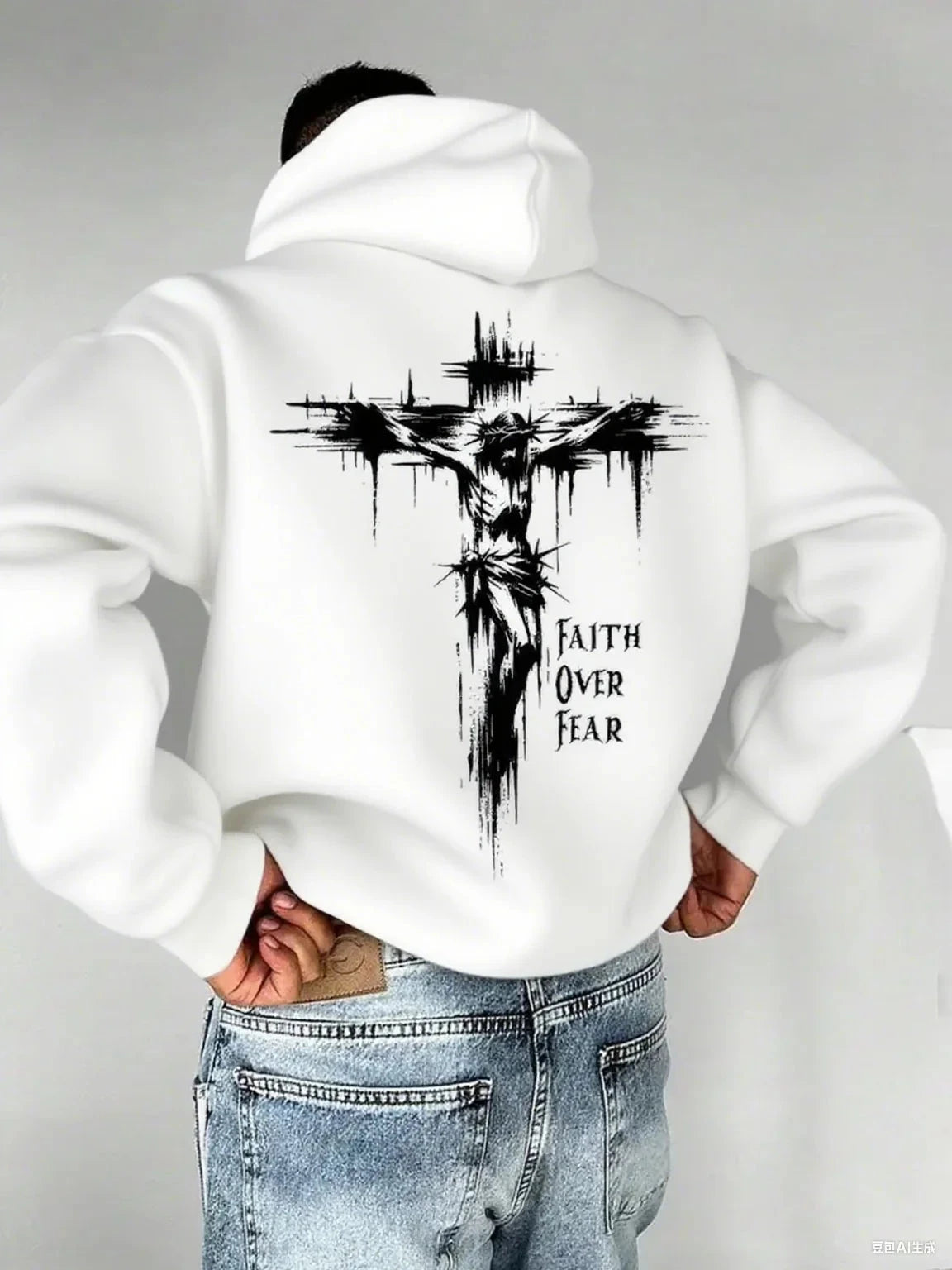 Embrace Strength and Style with Our Christian Faith Hooded Sweatshirt by Creative Vault Marketplace