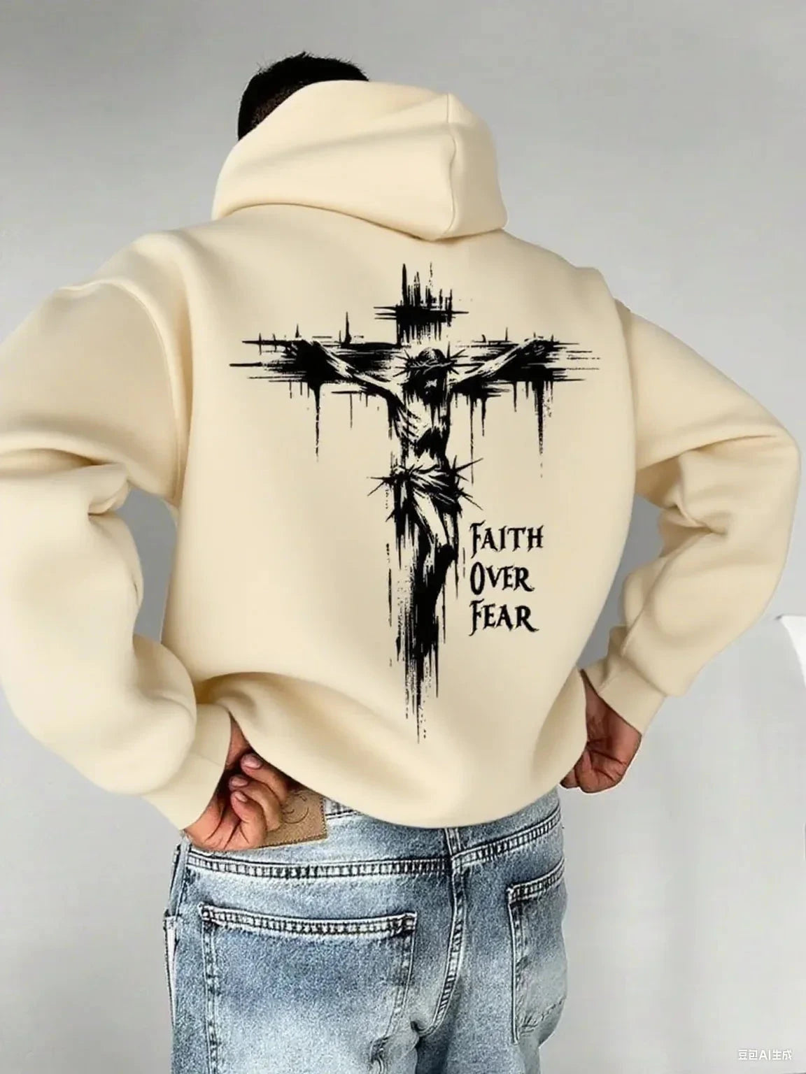 Embrace Strength and Style with Our Christian Faith Hooded Sweatshirt by Creative Vault Marketplace