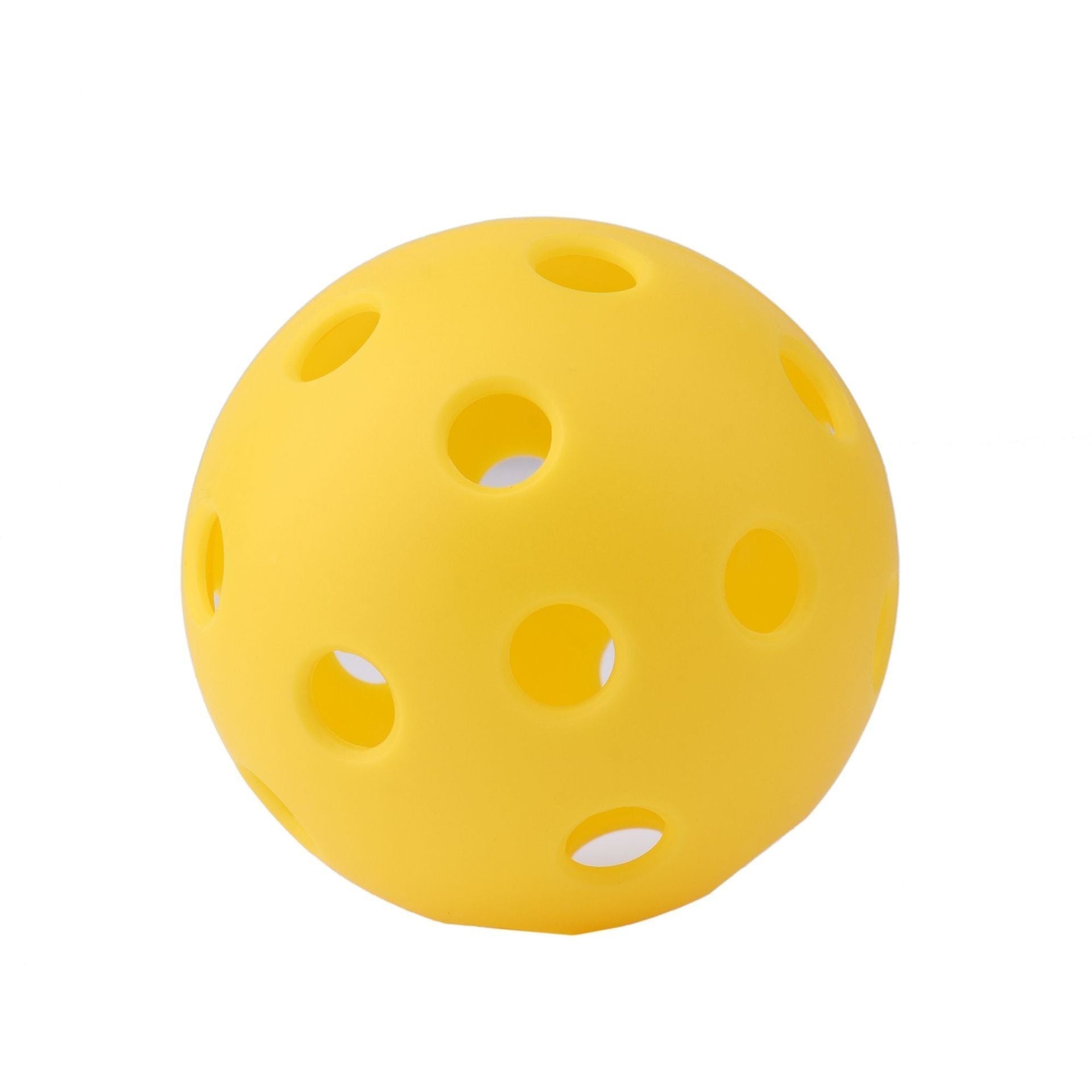Creative Vault Marketplace yellow pickleball with 40 holes for indoor and outdoor play