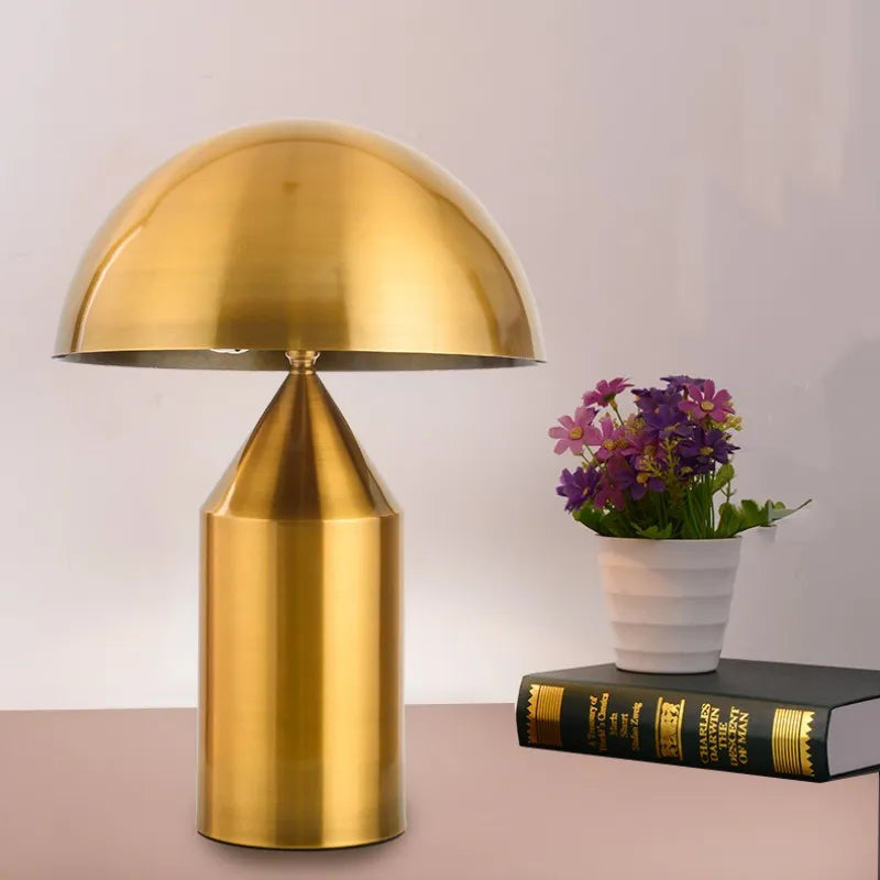 Chic Copper Mushroom Desk Lamp