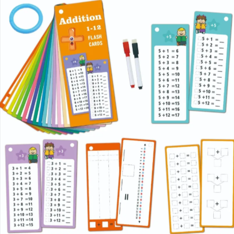 Erasable Math Skills Cards – 30-Card Set