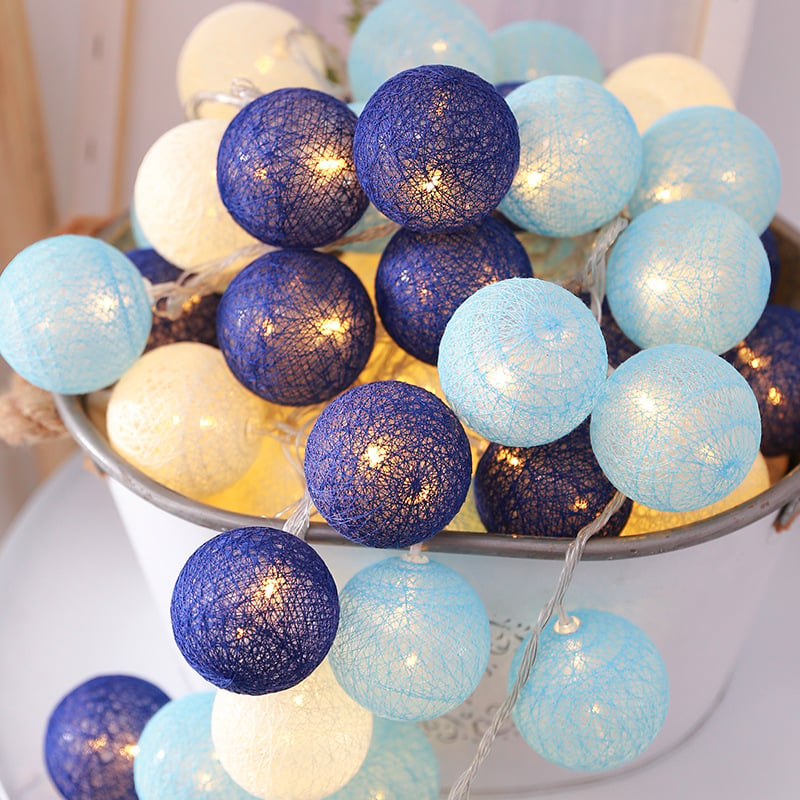 Cotton Glow LED Lantern String